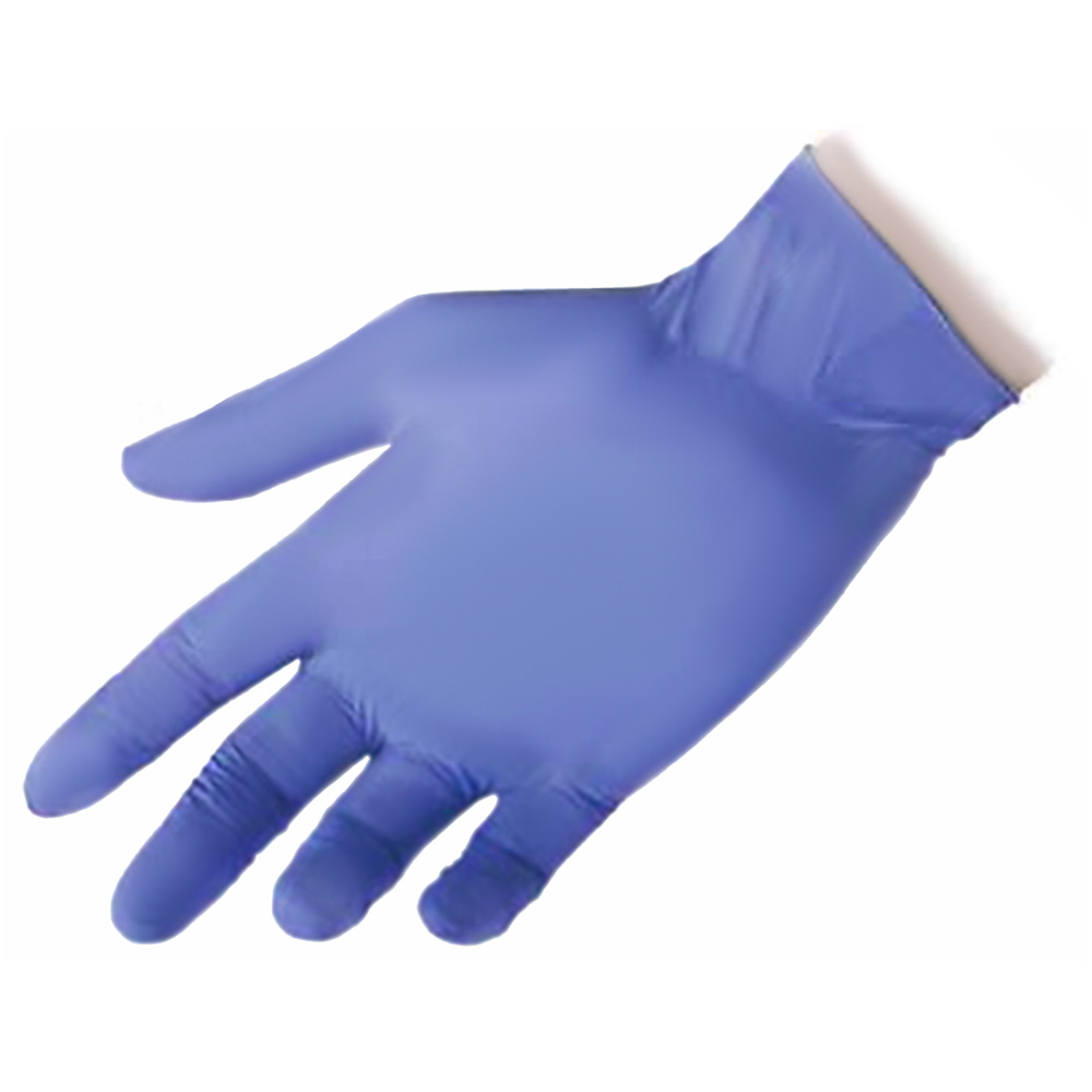 guanti in nitrile azzurri